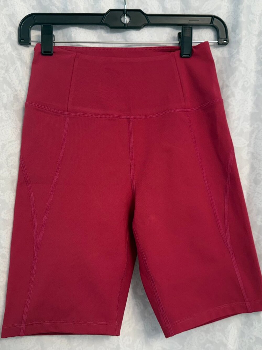 NWOT Small S Girlfriend Collective Pink Skyline High-Rise Bike Short w/ Pocket
